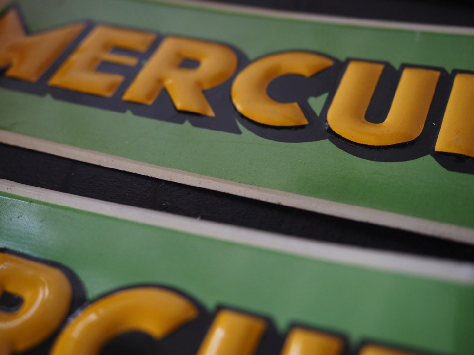 plaque publicitaire mercury kina stock vintage – Image 6