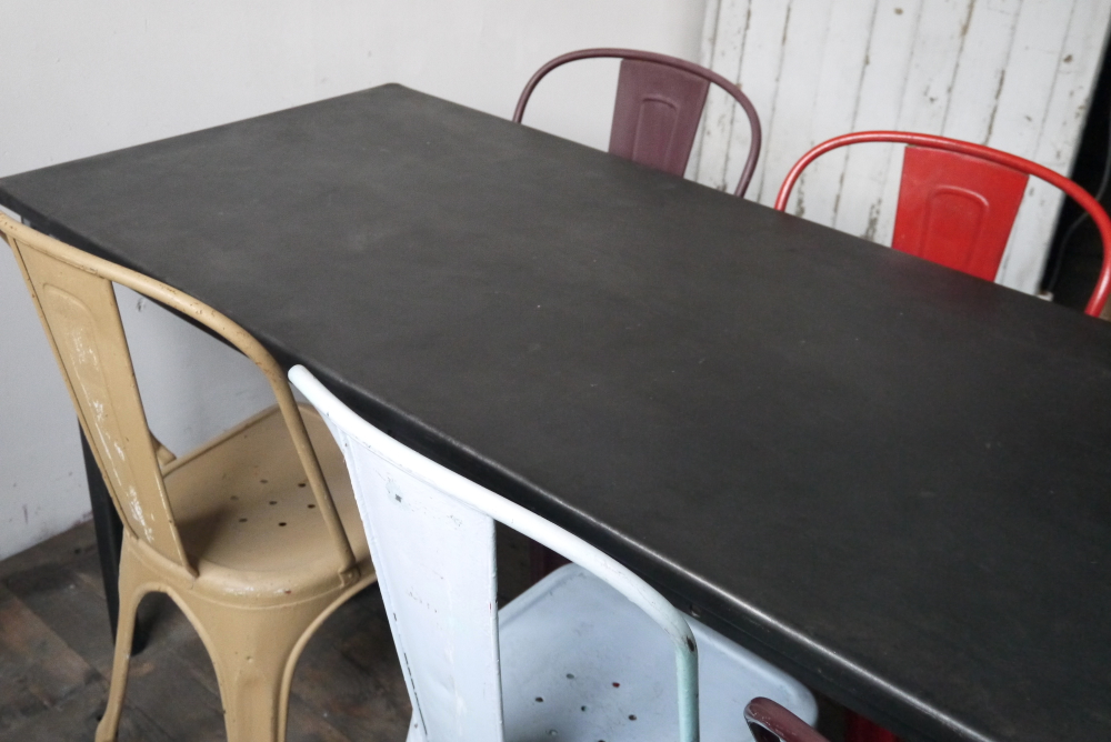 Table ou bureau metal industriel des annees 50 militaire – Image 9