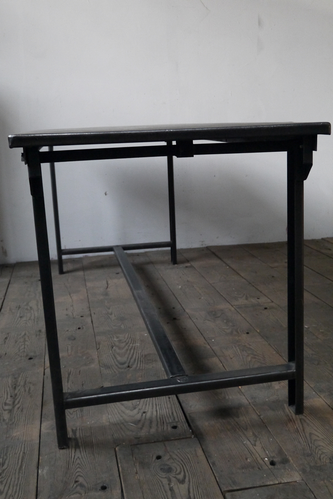 Table ou bureau metal industriel des annees 50 militaire – Image 11