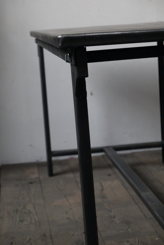 Table ou bureau metal industriel des annees 50 militaire – Image 12