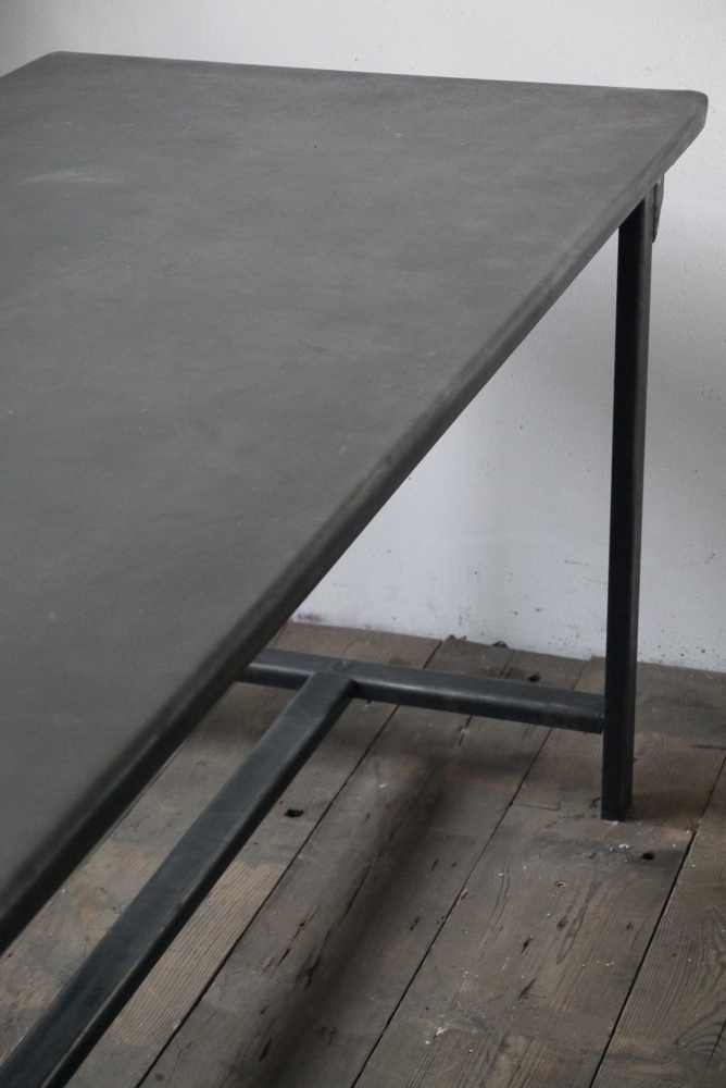 Table ou bureau metal industriel des annees 50 militaire – Image 14