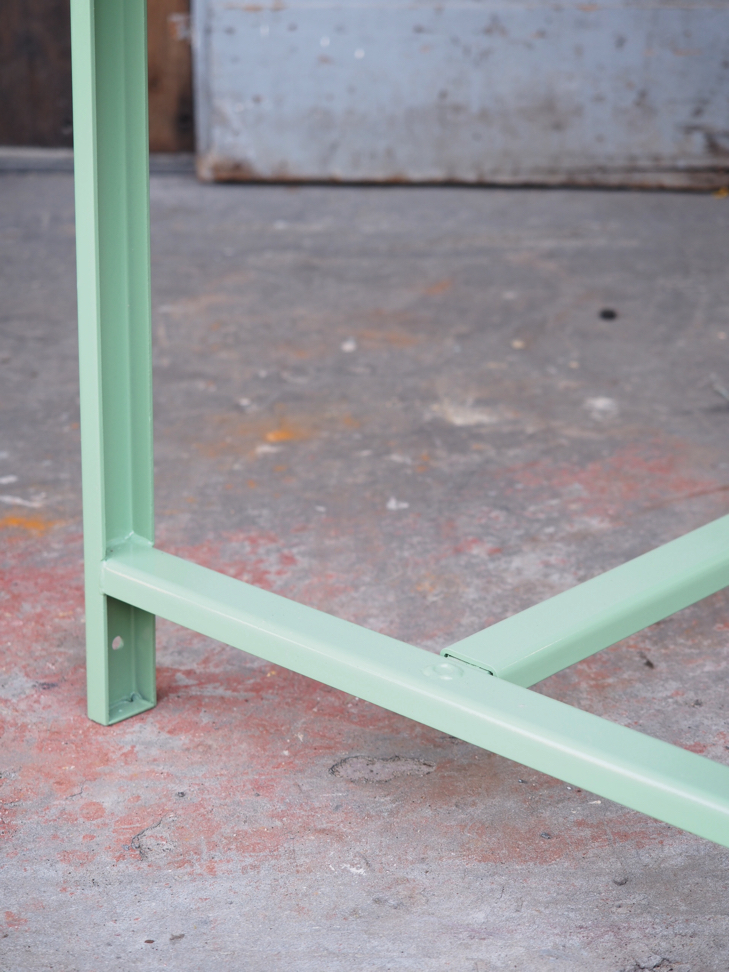 Table militaire metal bureau industrielle peinture epoxy verte – Image 7