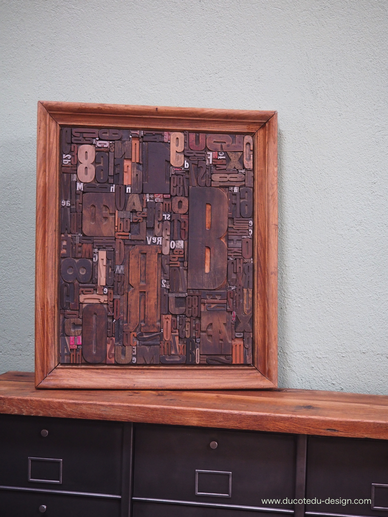 grand tableau ancien caractere d'imprimerie – Image 13