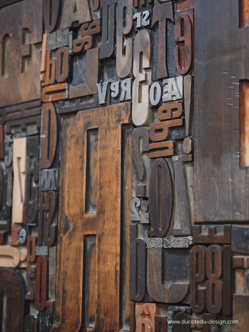 grand tableau ancien caractere d'imprimerie – Image 6