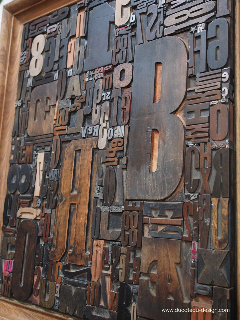 grand tableau ancien caractere d'imprimerie – Image 8