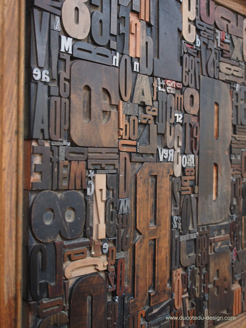 grand tableau ancien caractere d'imprimerie – Image 11