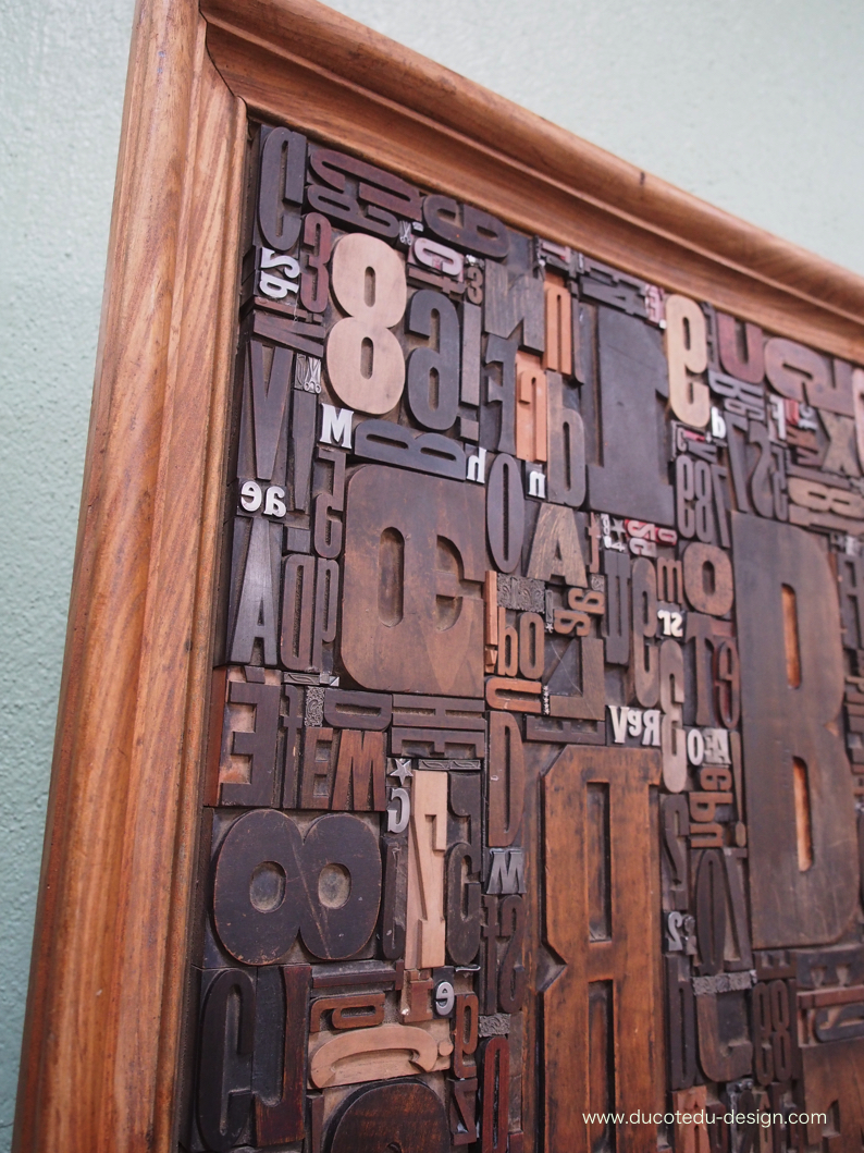 grand tableau ancien caractere d'imprimerie – Image 12