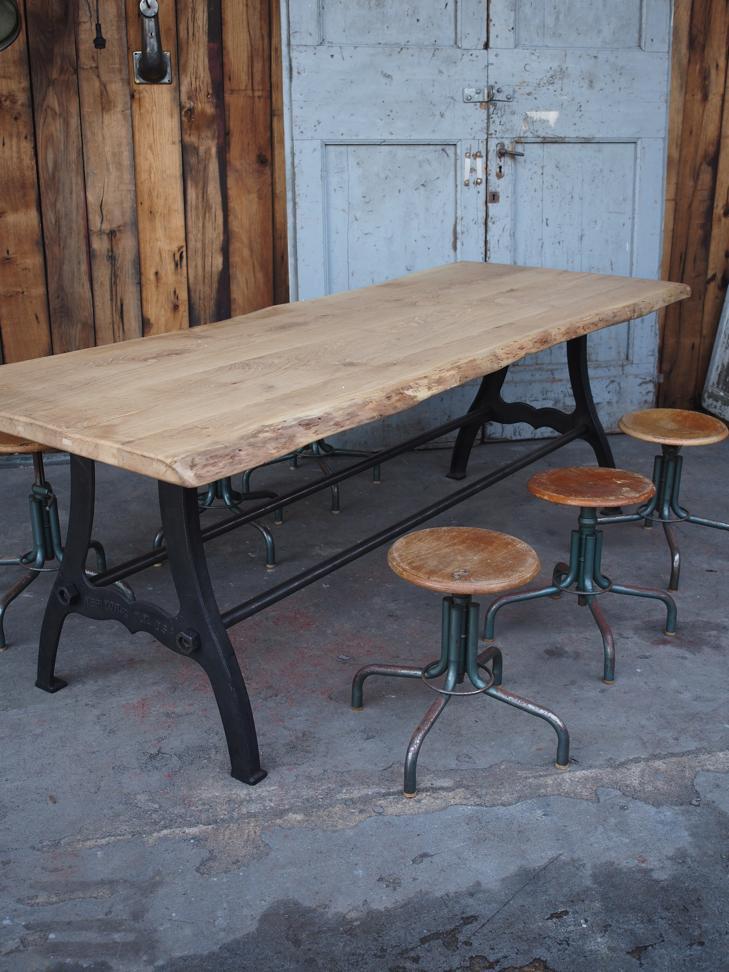 tabouret industriel metal et bois – Image 17