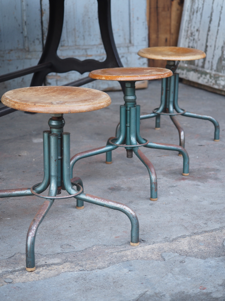 tabouret industriel metal et bois – Image 5