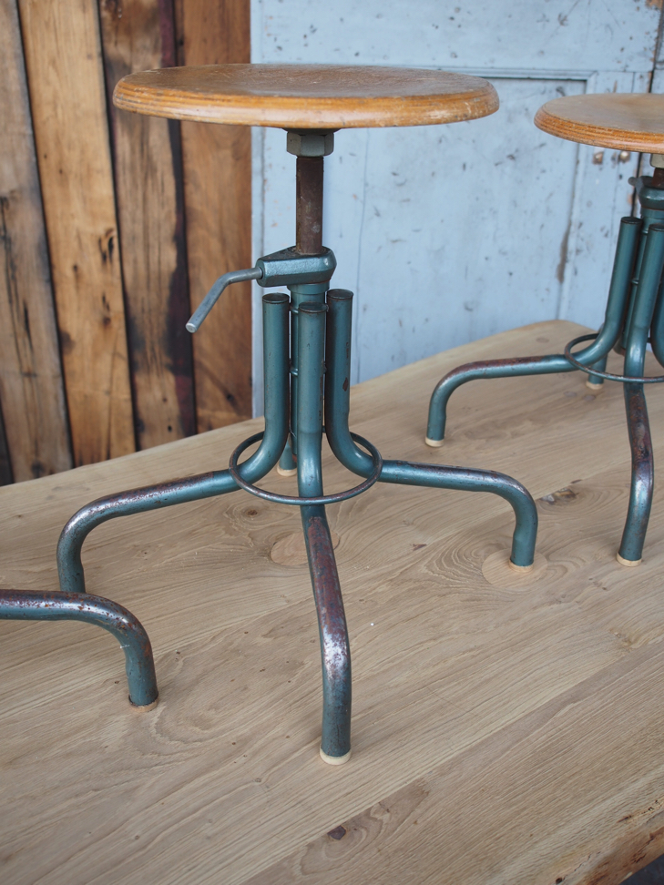 tabouret industriel metal et bois – Image 8