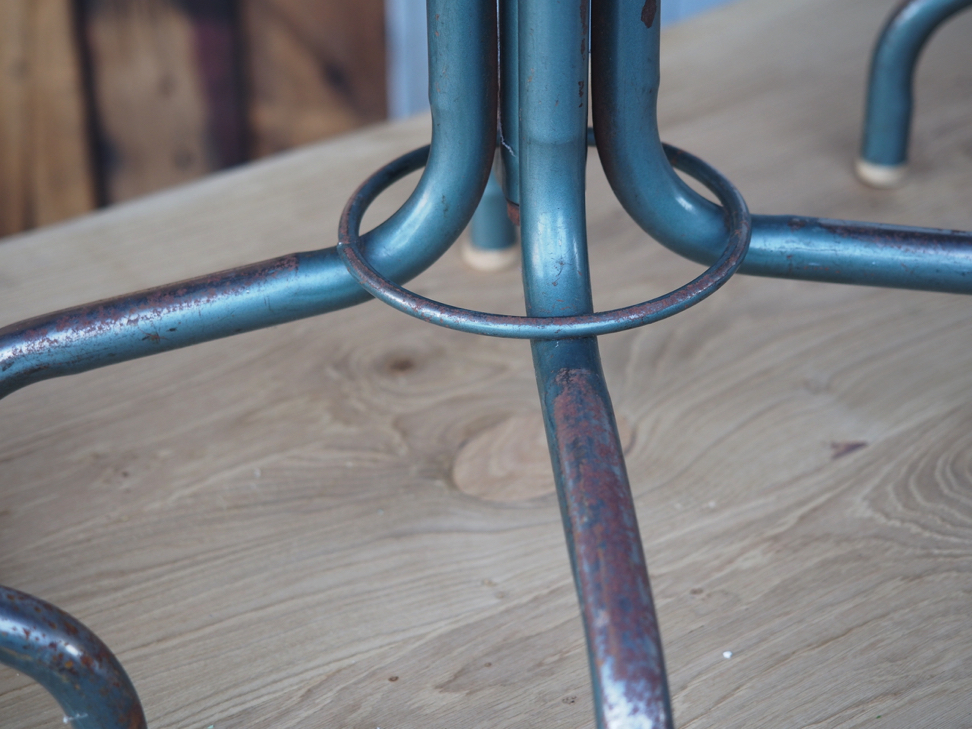 tabouret industriel metal et bois – Image 11