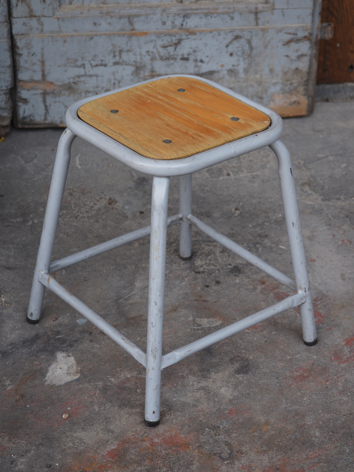 tabouret industriel metal et bois – Image 5