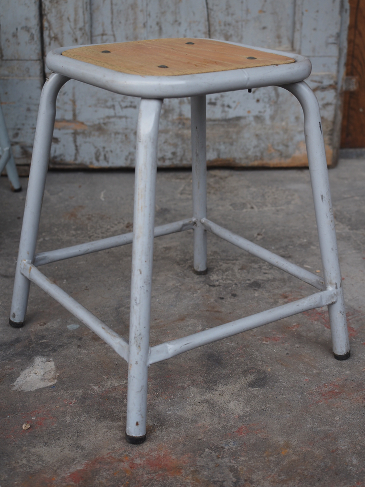 tabouret industriel metal et bois – Image 6
