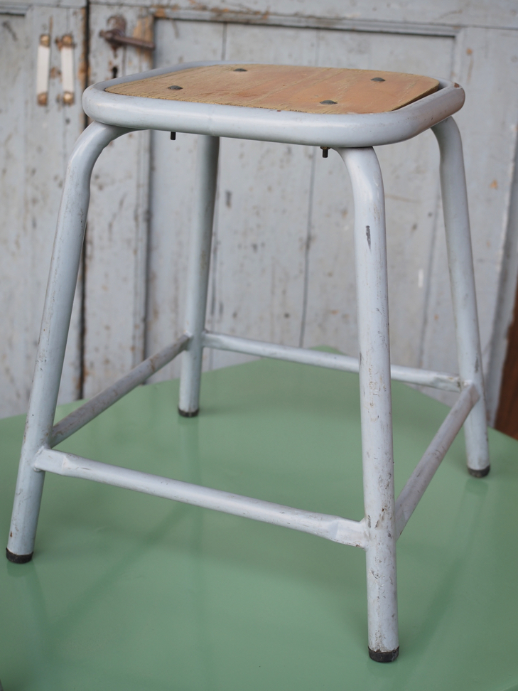 tabouret industriel metal et bois – Image 11