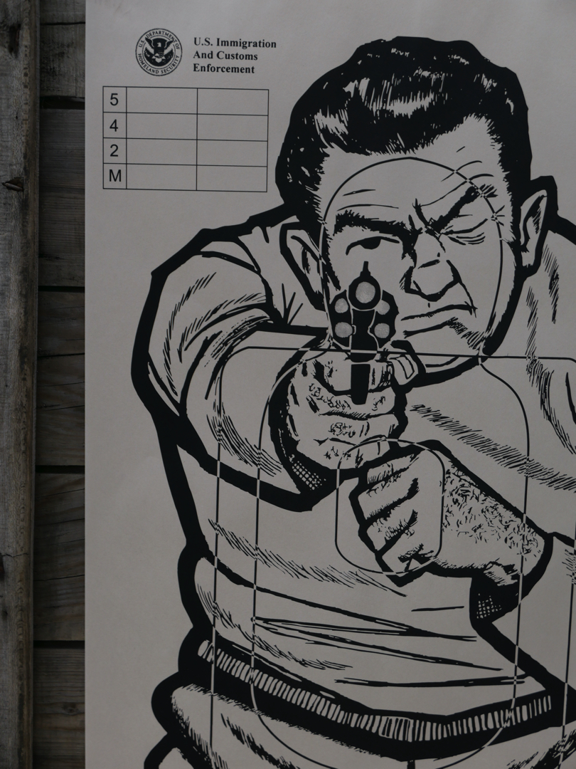 affiche poster cible silhouette gangster police USA – Image 6