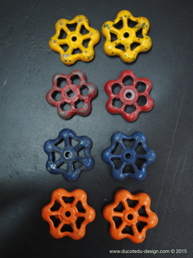 Lot d'anciennes vannes d'usine, ideal en bouton de tiroir indus – Image 2