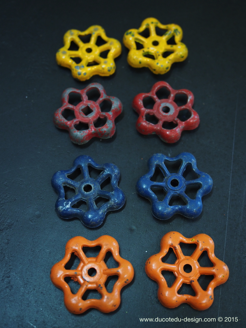 Lot d'anciennes vannes d'usine, ideal en bouton de tiroir indus – Image 3