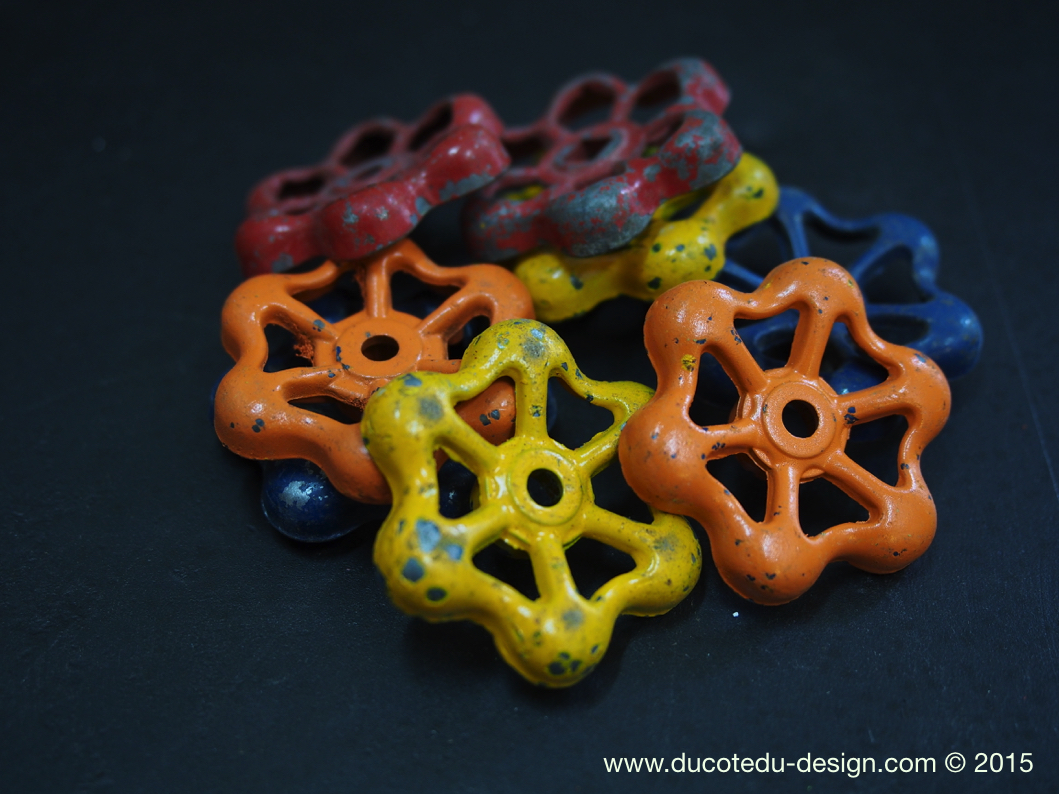 Lot d'anciennes vannes d'usine, ideal en bouton de tiroir indus – Image 6