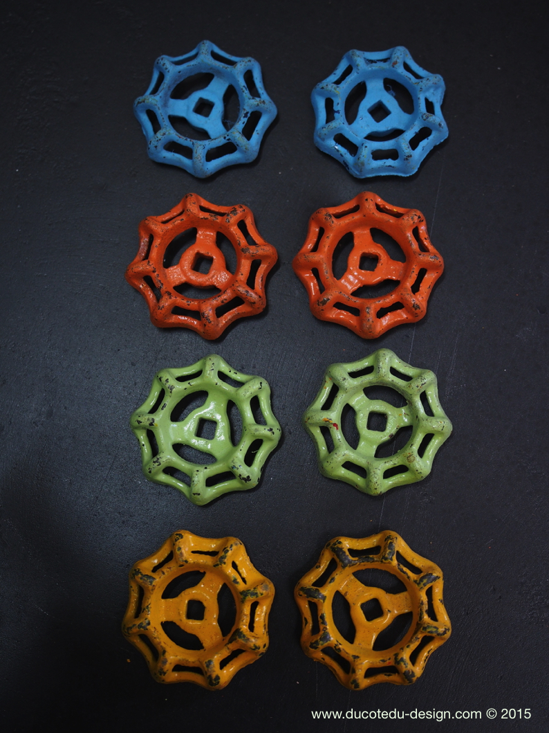 Lot d'anciennes vannes d'usine, ideal en bouton de tiroir indus – Image 2