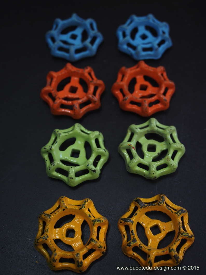 Lot d'anciennes vannes d'usine, ideal en bouton de tiroir indus – Image 3