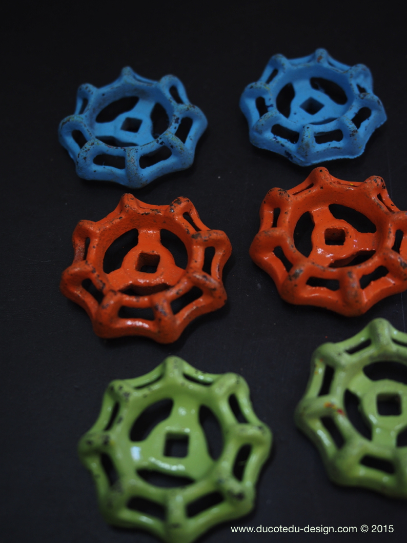 Lot d'anciennes vannes d'usine, ideal en bouton de tiroir indus – Image 5