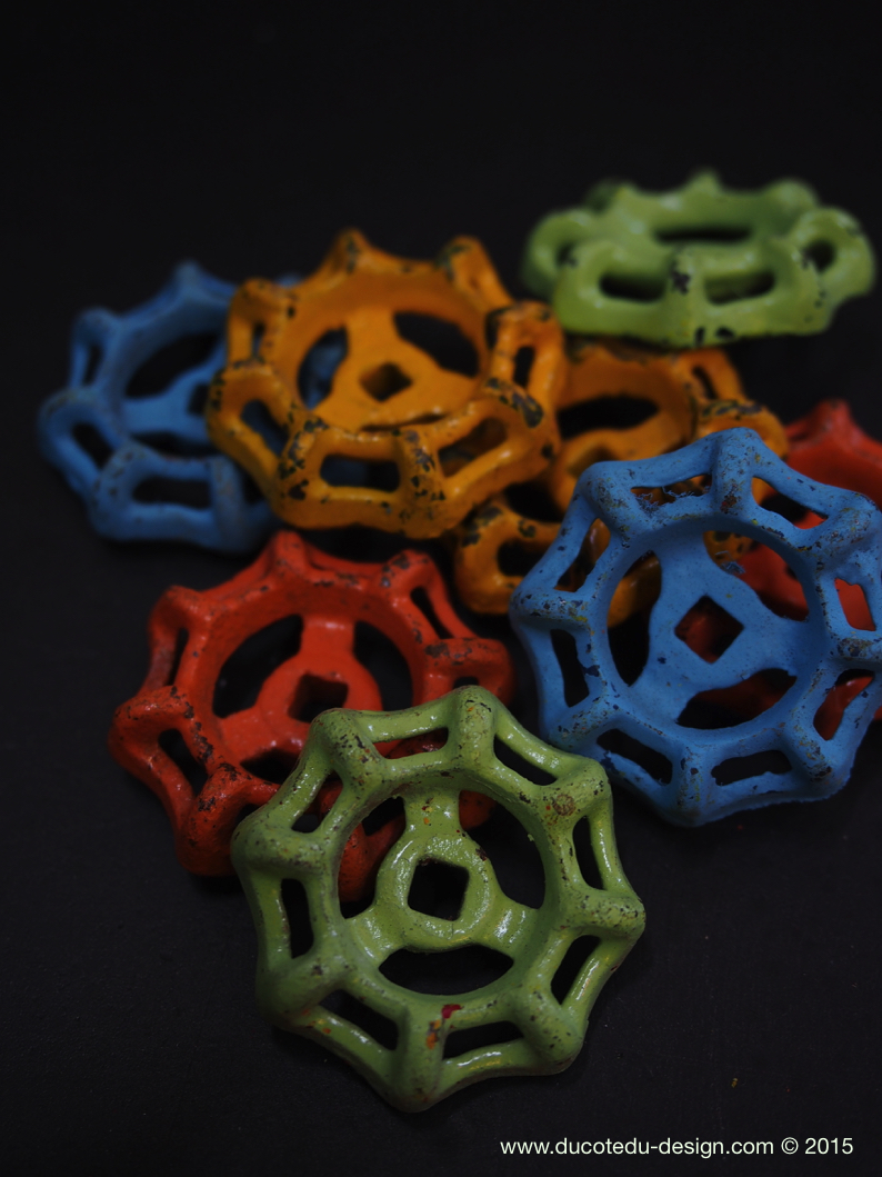 Lot d'anciennes vannes d'usine, ideal en bouton de tiroir indus – Image 6