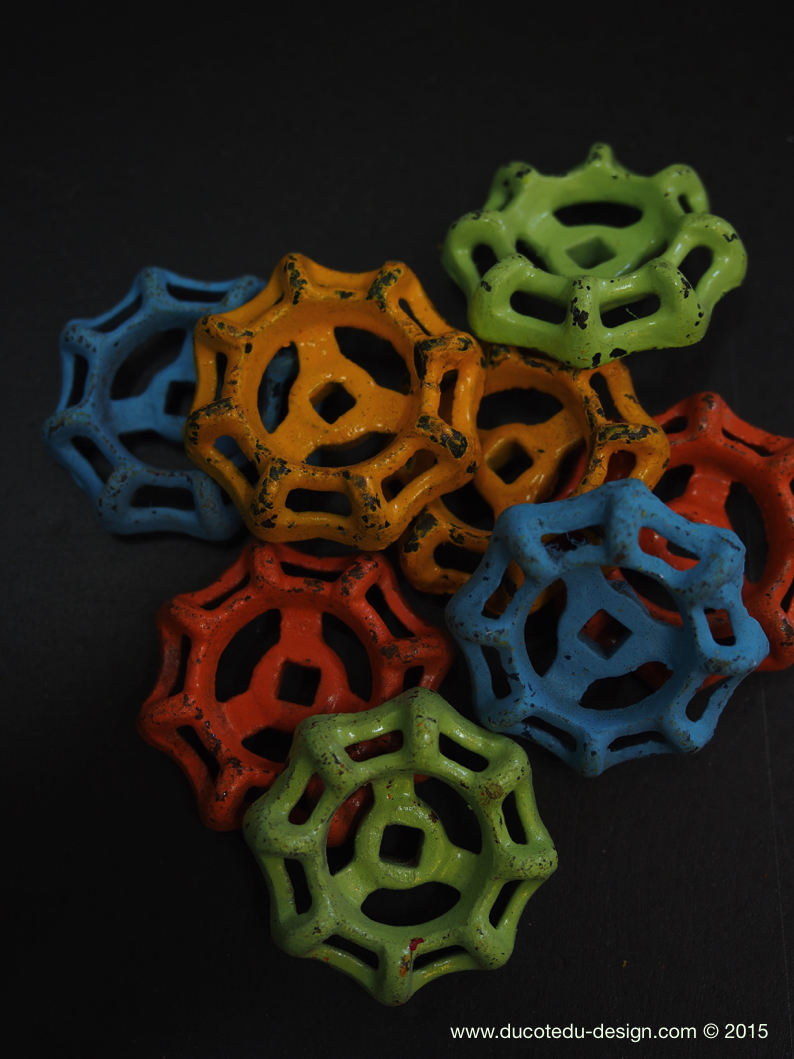 Lot d'anciennes vannes d'usine, ideal en bouton de tiroir indus – Image 7