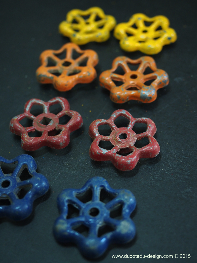 Lot d'anciennes vannes d'usine, ideal en bouton de tiroir indus – Image 4