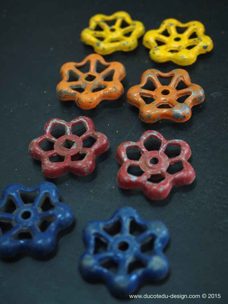 Lot d'anciennes vannes d'usine, ideal en bouton de tiroir indus – Image 6