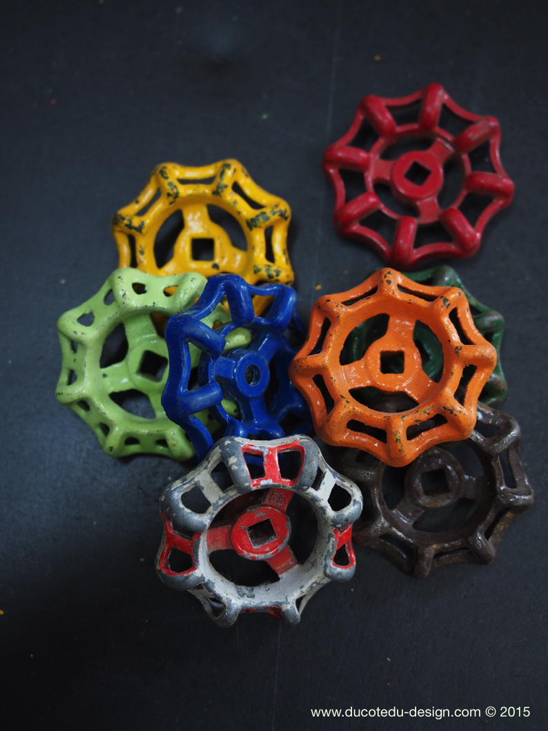 Lot d'anciennes vannes d'usine, ideal en bouton de tiroir indus – Image 7