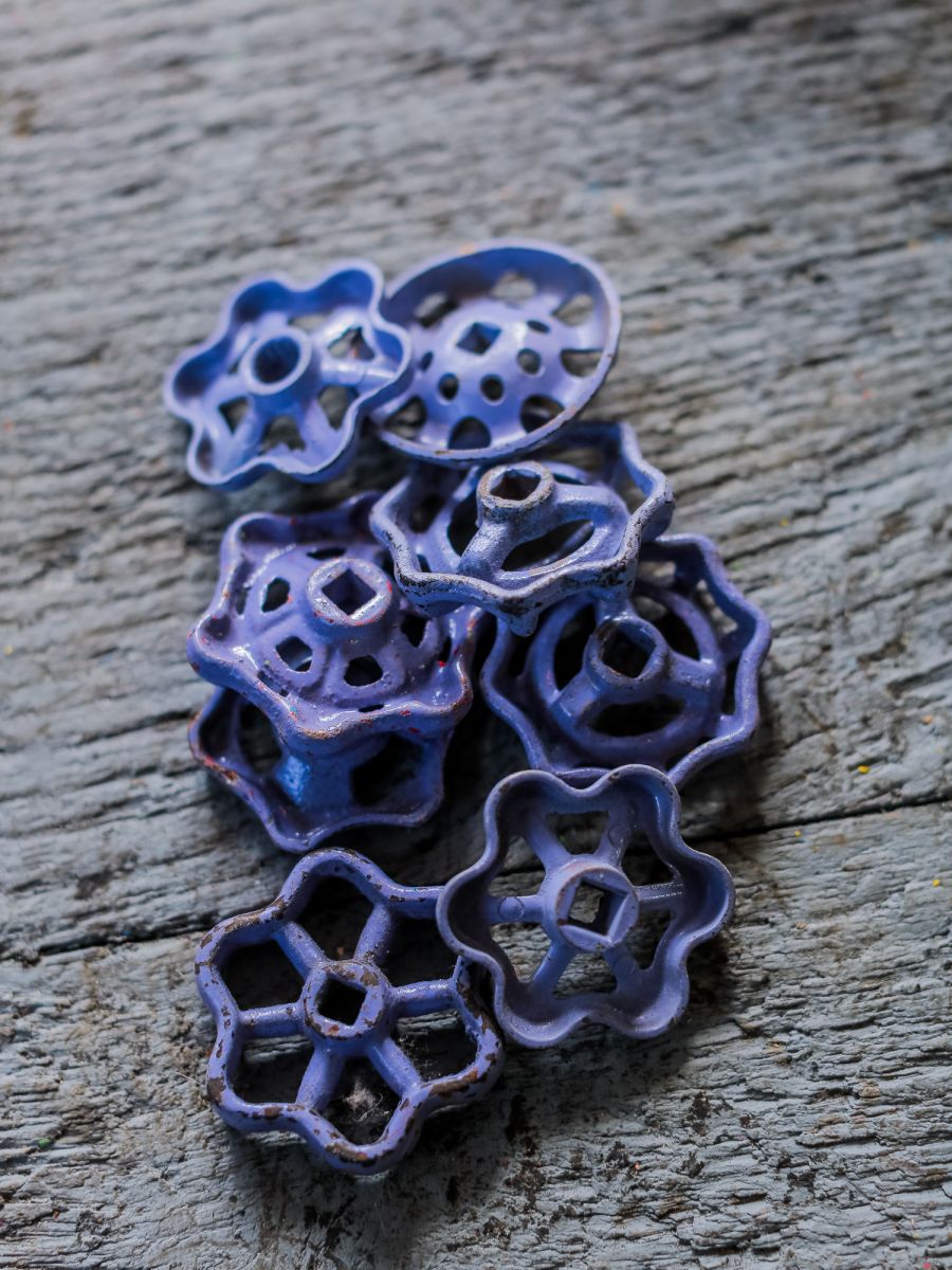 Lot d'anciennes vannes d'usine, ideal en bouton de tiroir indus – Image 4