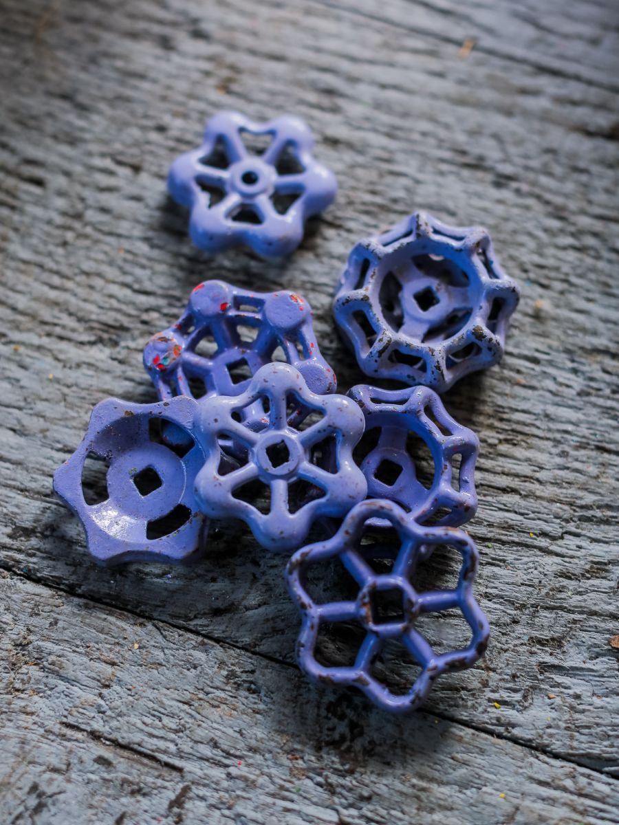 Lot d'anciennes vannes d'usine, ideal en bouton de tiroir indus – Image 5