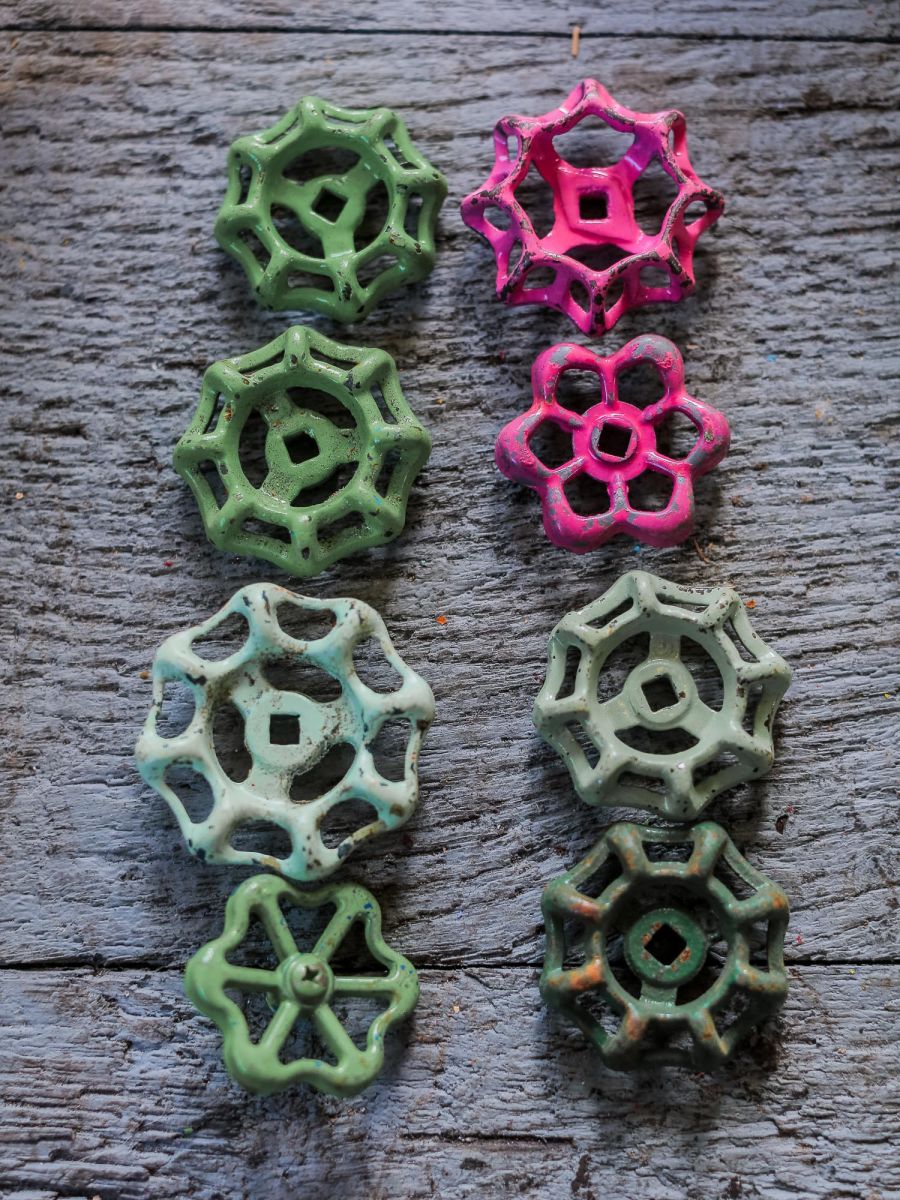 Lot d'anciennes vannes d'usine, ideal en bouton de tiroir indus – Image 2