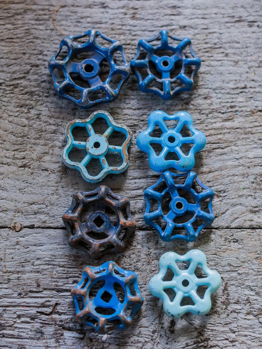 Lot d'anciennes vannes d'usine, ideal en bouton de tiroir indus – Image 2