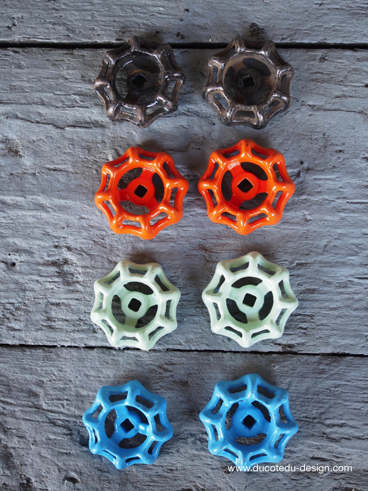 Lot d'anciennes vannes d'usine, ideal en bouton de tiroir indus – Image 2