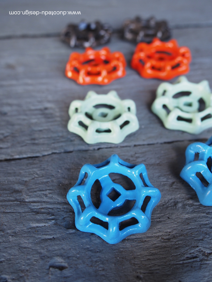 Lot d'anciennes vannes d'usine, ideal en bouton de tiroir indus – Image 3