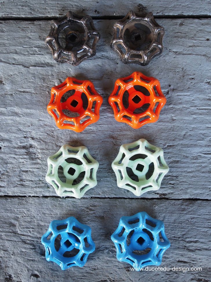 Lot d'anciennes vannes d'usine, ideal en bouton de tiroir indus – Image 6