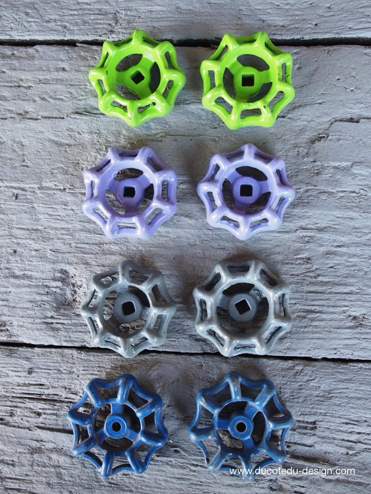 Lot d'anciennes vannes d'usine, ideal en bouton de tiroir indus – Image 3