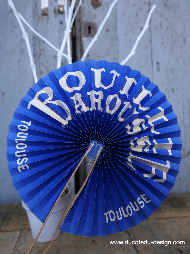 Ancien éventail publicitaire bouillie Barousse Toulouse – Image 3