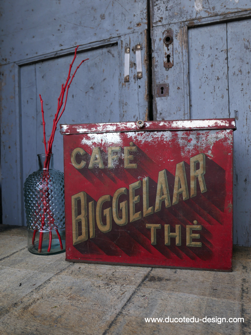 Ancienne boite métal Café & thé Biggerlaar – Image 2