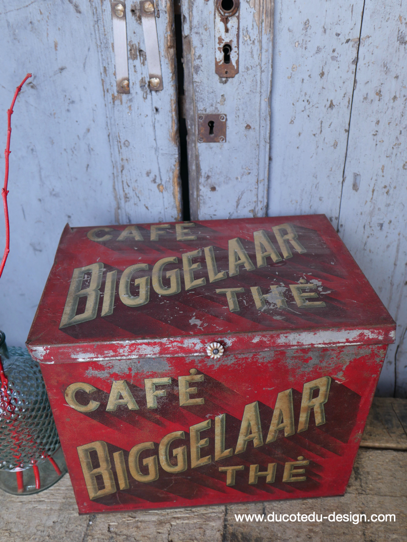 Ancienne boite métal Café & thé Biggerlaar – Image 4