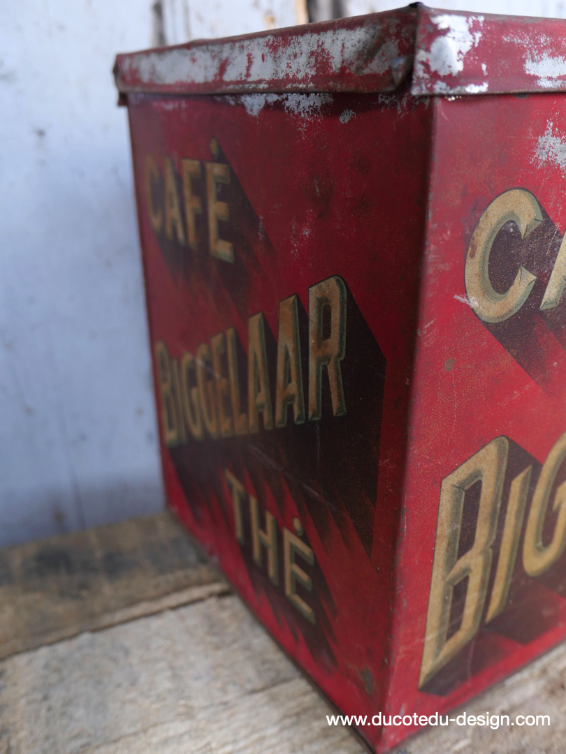 Ancienne boite métal Café & thé Biggerlaar – Image 6