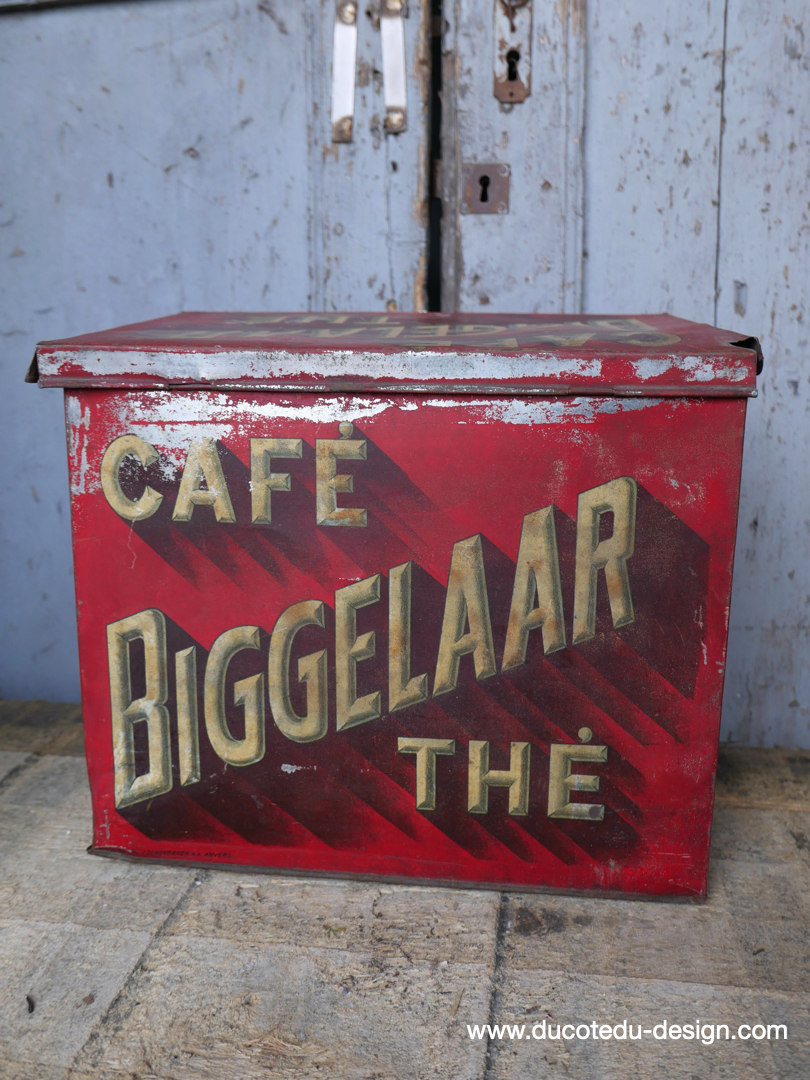 Ancienne boite métal Café & thé Biggerlaar – Image 10