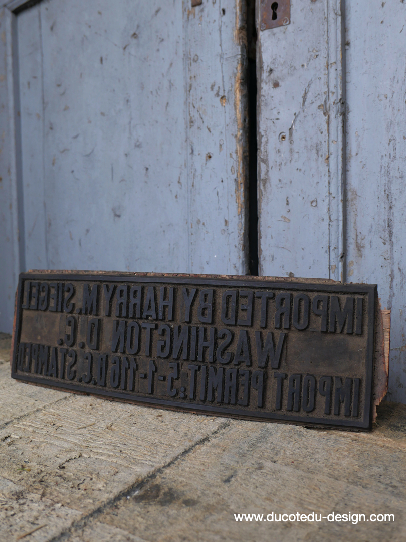 ancien tampon de marquage de fut de vin H. Siegel USA washington – Image 2