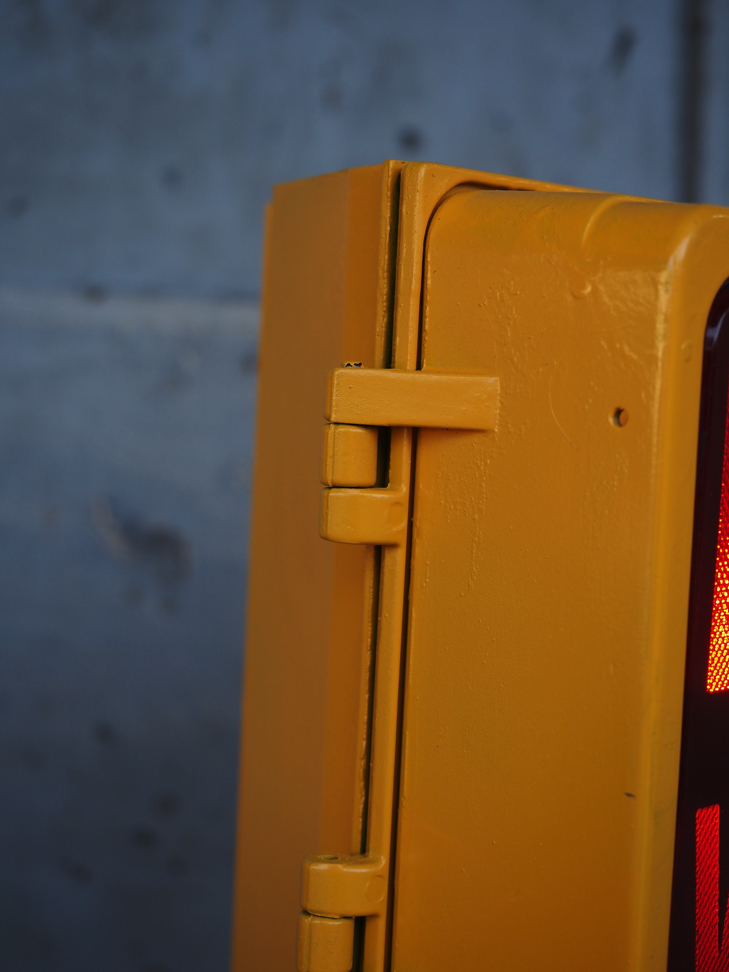 New York feu dont walk americain vintage USA jaune d'origine – Image 7