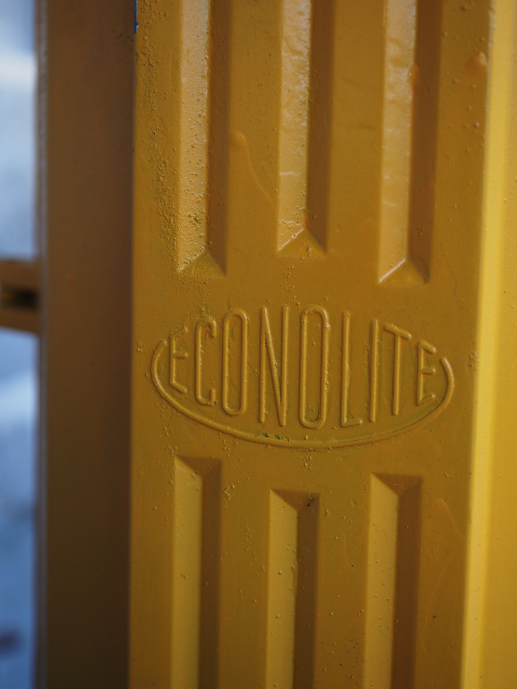 New York feu dont walk americain vintage USA jaune d'origine – Image 8