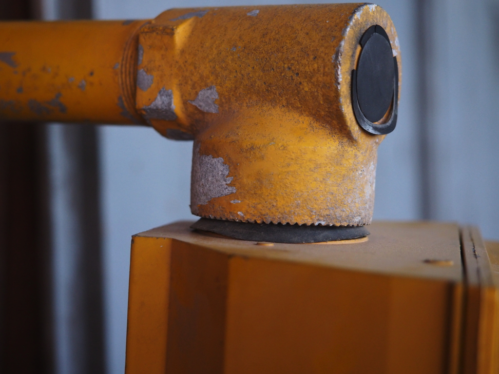 New York feu dont walk americain vintage USA jaune d'origine avec fixations murale – Image 11