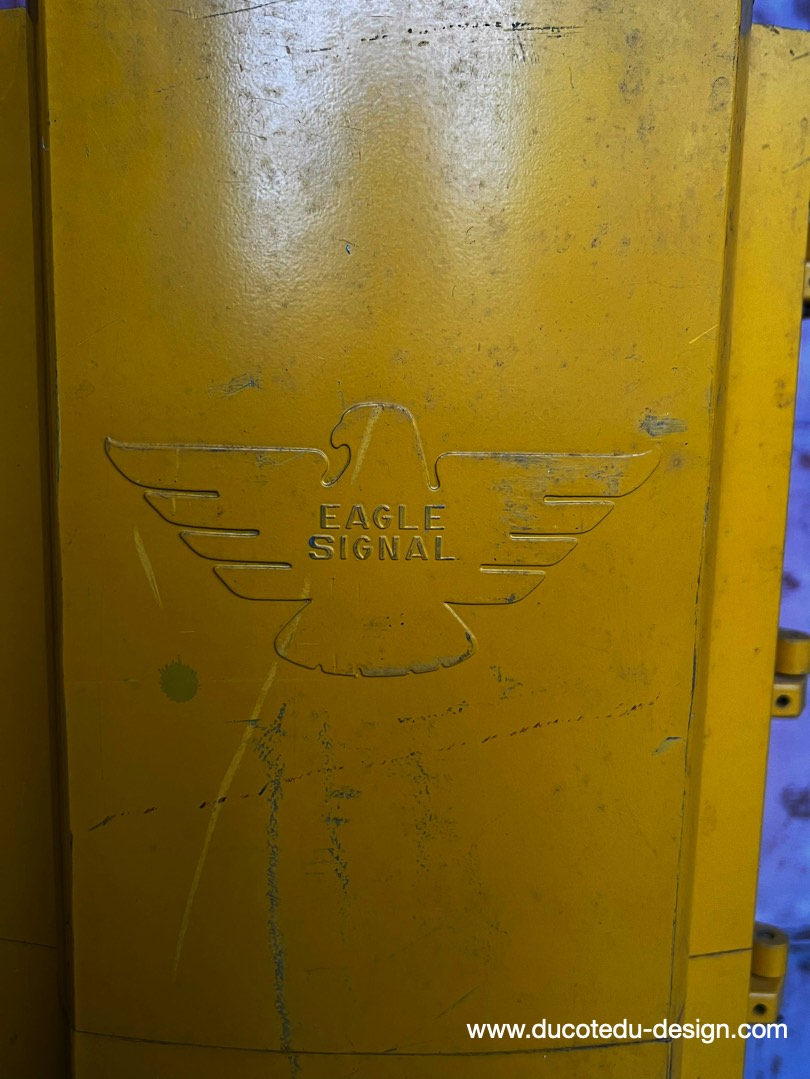 New York feu dont walk americain vintage USA jaune d'origine – Image 11