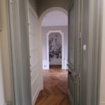 Pose collée de Parquet Listone Giordano Firenze Traccia Point de Hongrie