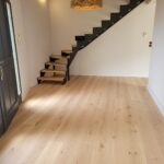 Pose collée de Parquet Boen Chêne Blanchi